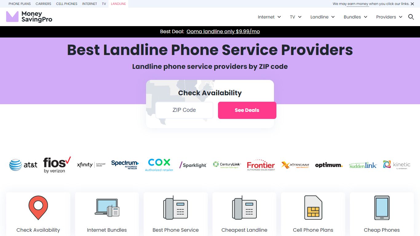 Best Landline Phone Service Providers by ZIP Code - MoneySavingPro