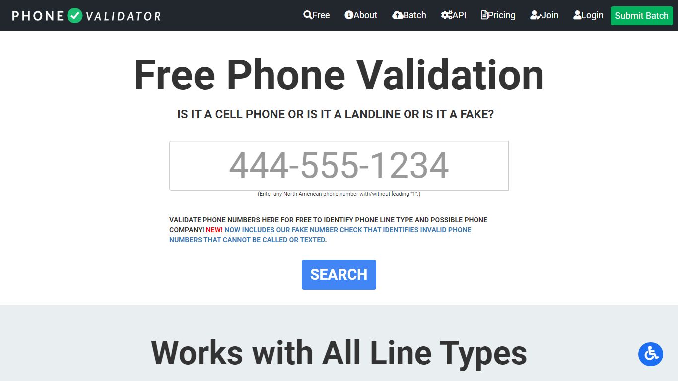 Phone Validator ️ | Is it a Cell or is it a Landline?